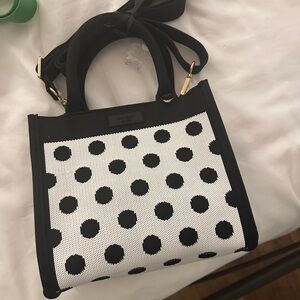 Black and White Polka Dot Tote Bag